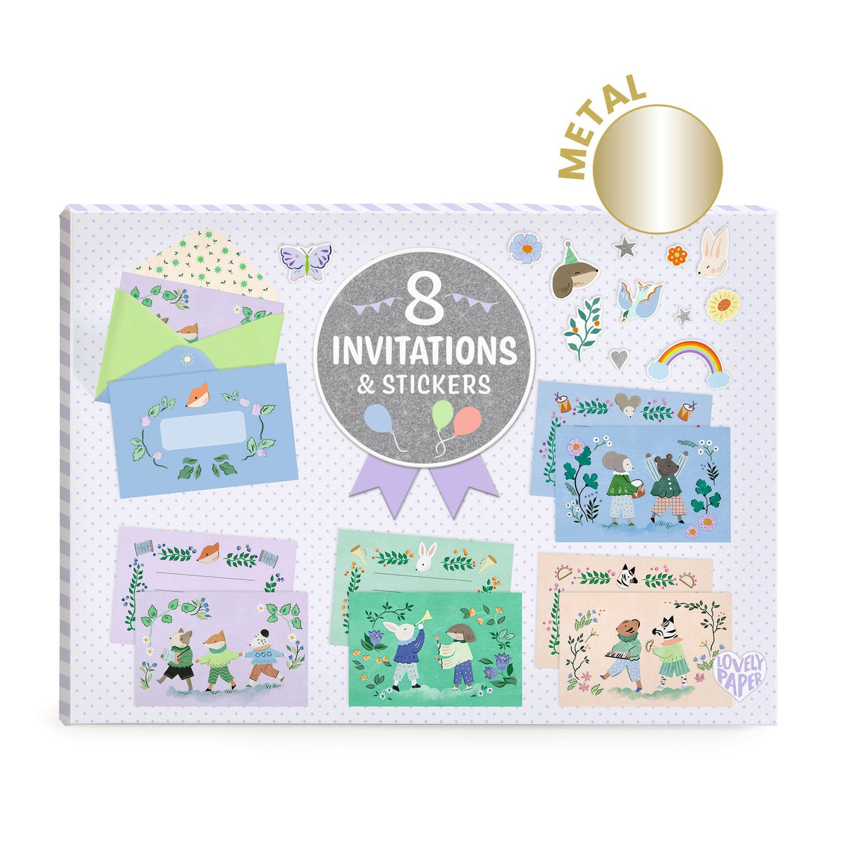 Djeco | Uitnodigingskaarten Animal Fanfare - DD03490
