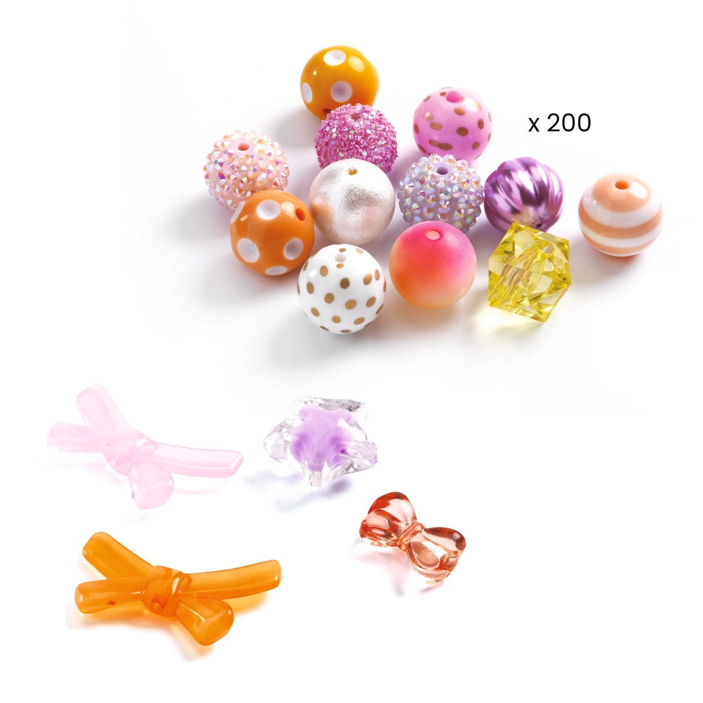 Djeco | Set met grote kralen - goud - DJ00026