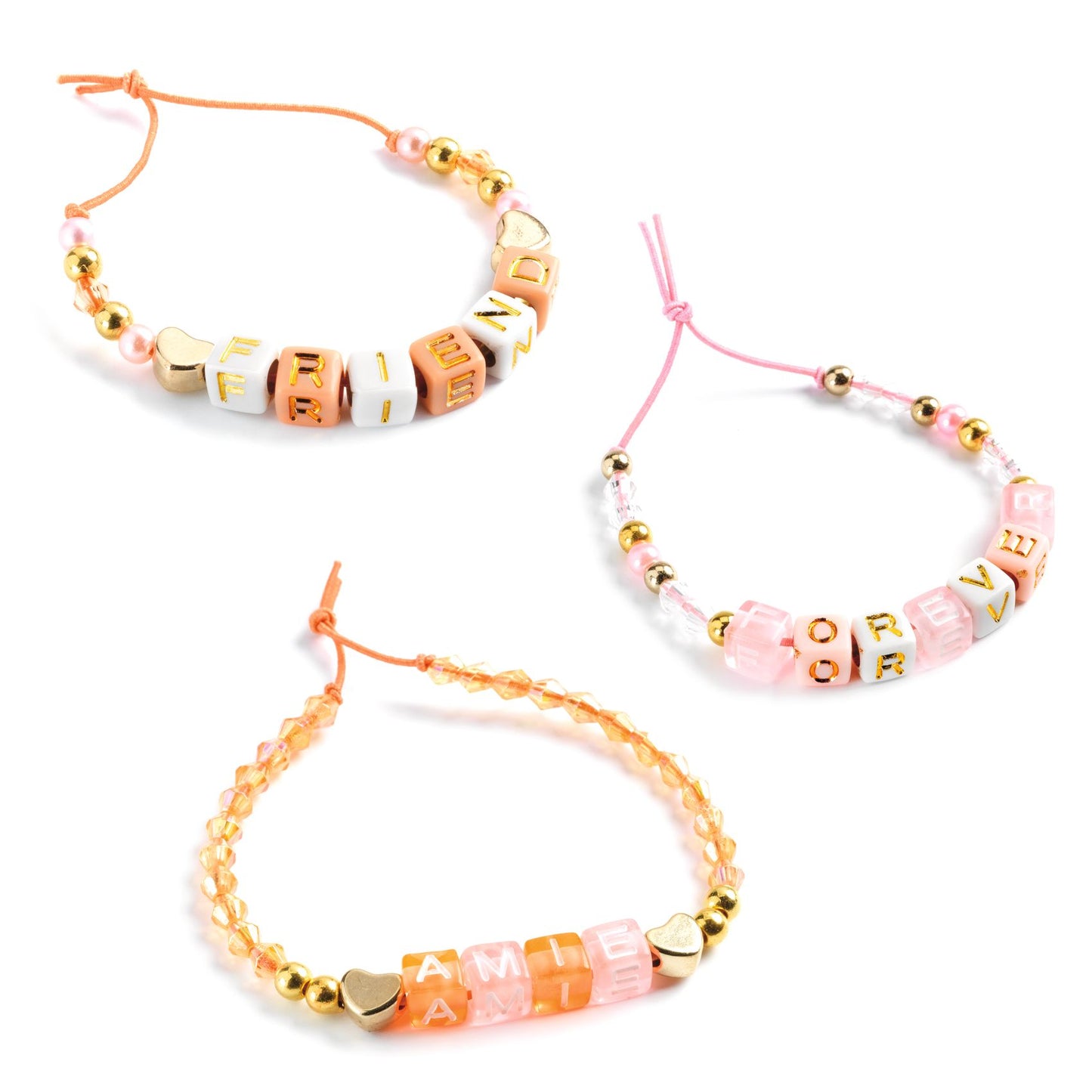 Djeco | Letterkralen - sieraden met naam goud - DJ00031