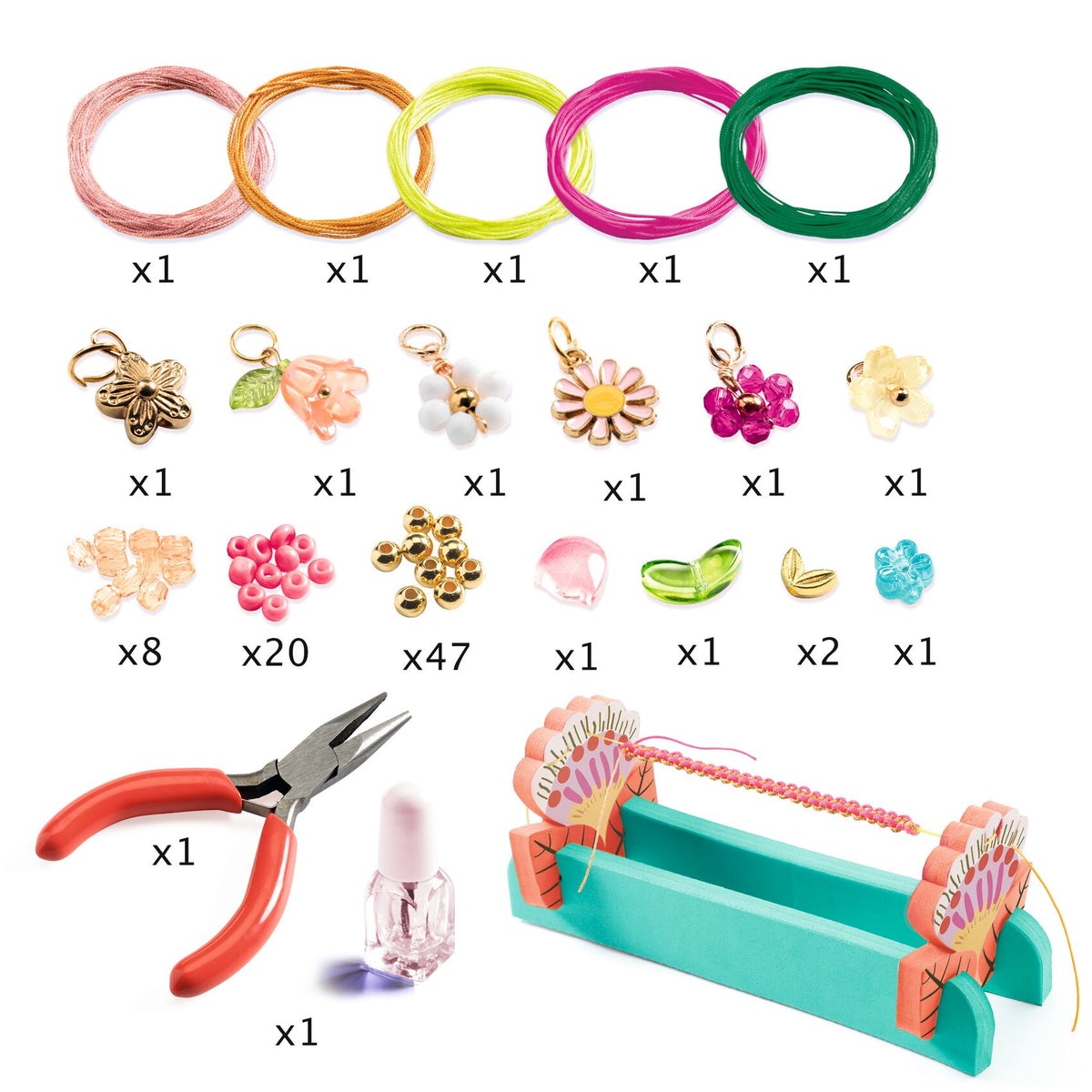 Djeco | Sieradenset Pink Macramé Bracelets - DJ00035