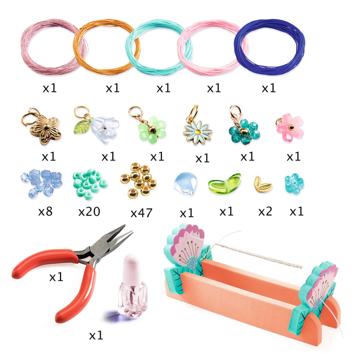 Djeco | Sieradenset Blue Macramé Bracelets - DJ00036