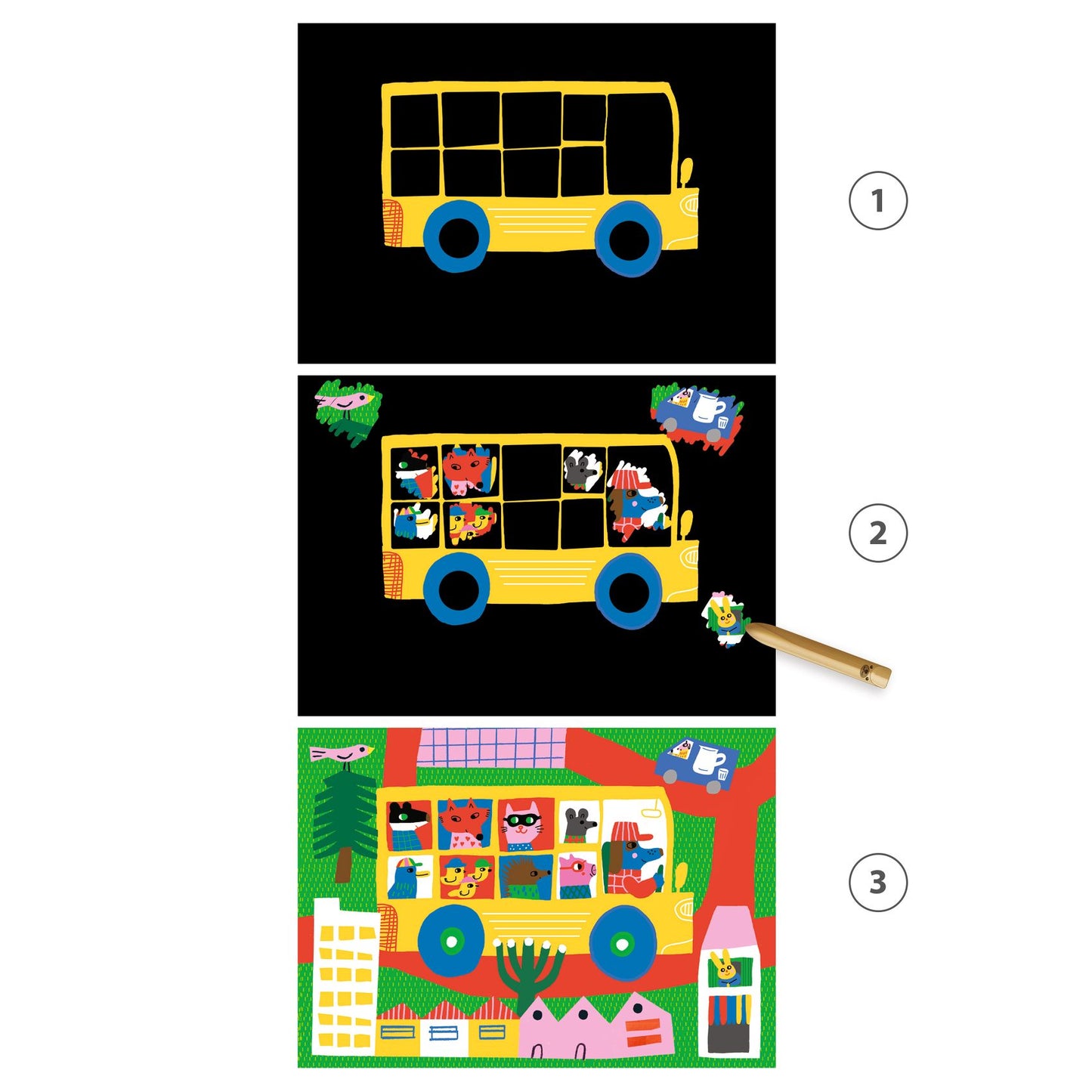 Djeco | Kraskaart - learning about vehicles - DJ00040