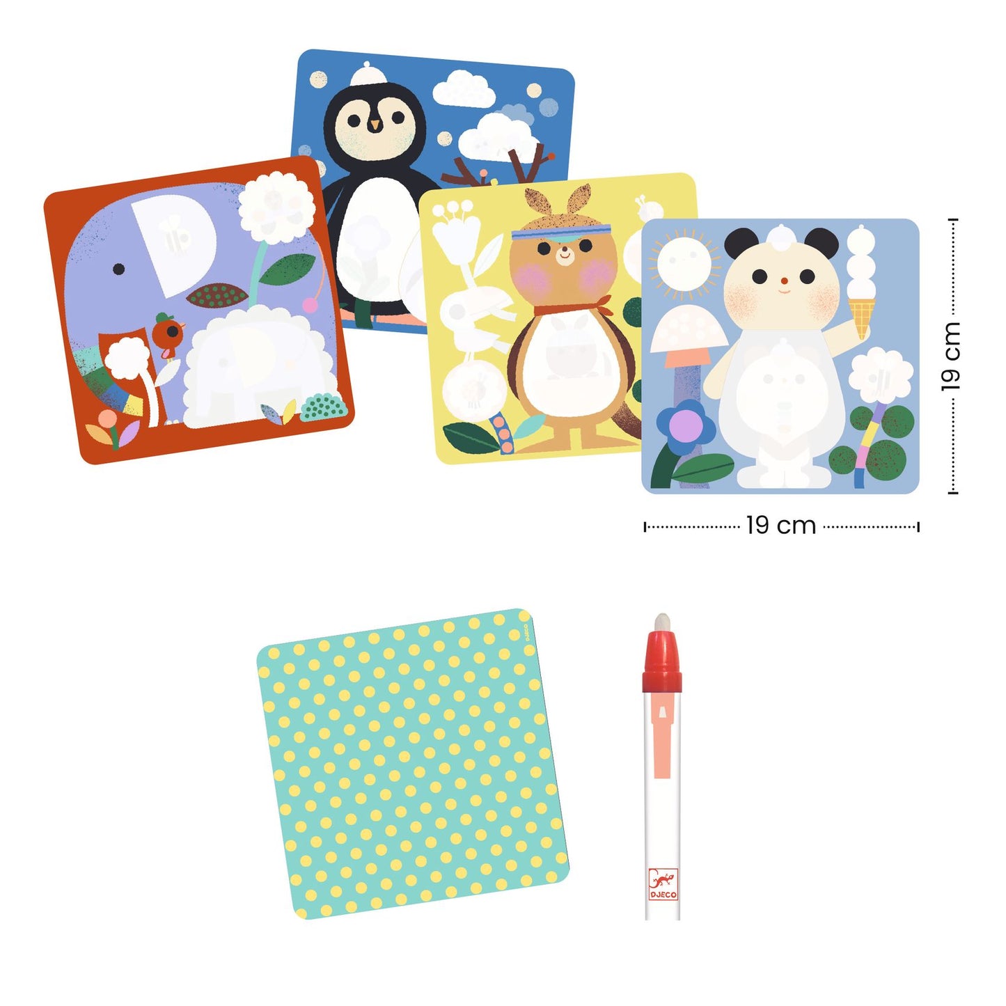 Djeco | Kiekeboe! Babydieren | kleuren met water - DJ00952