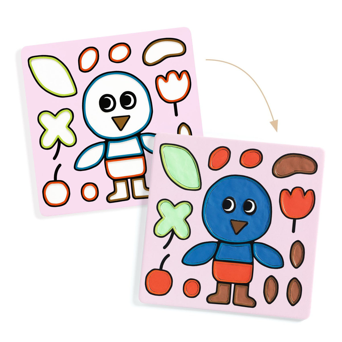 Djeco | Kleuren met Luchtdrogende Klei Naughty Garden Friends - DJ00959
