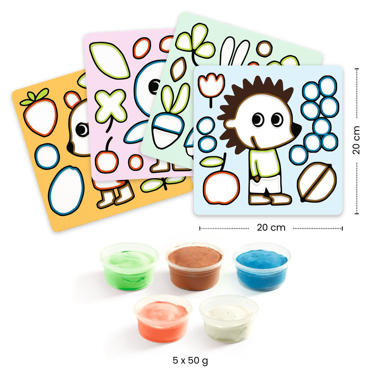 Djeco | Kleuren met Luchtdrogende Klei Naughty Garden Friends - DJ00959