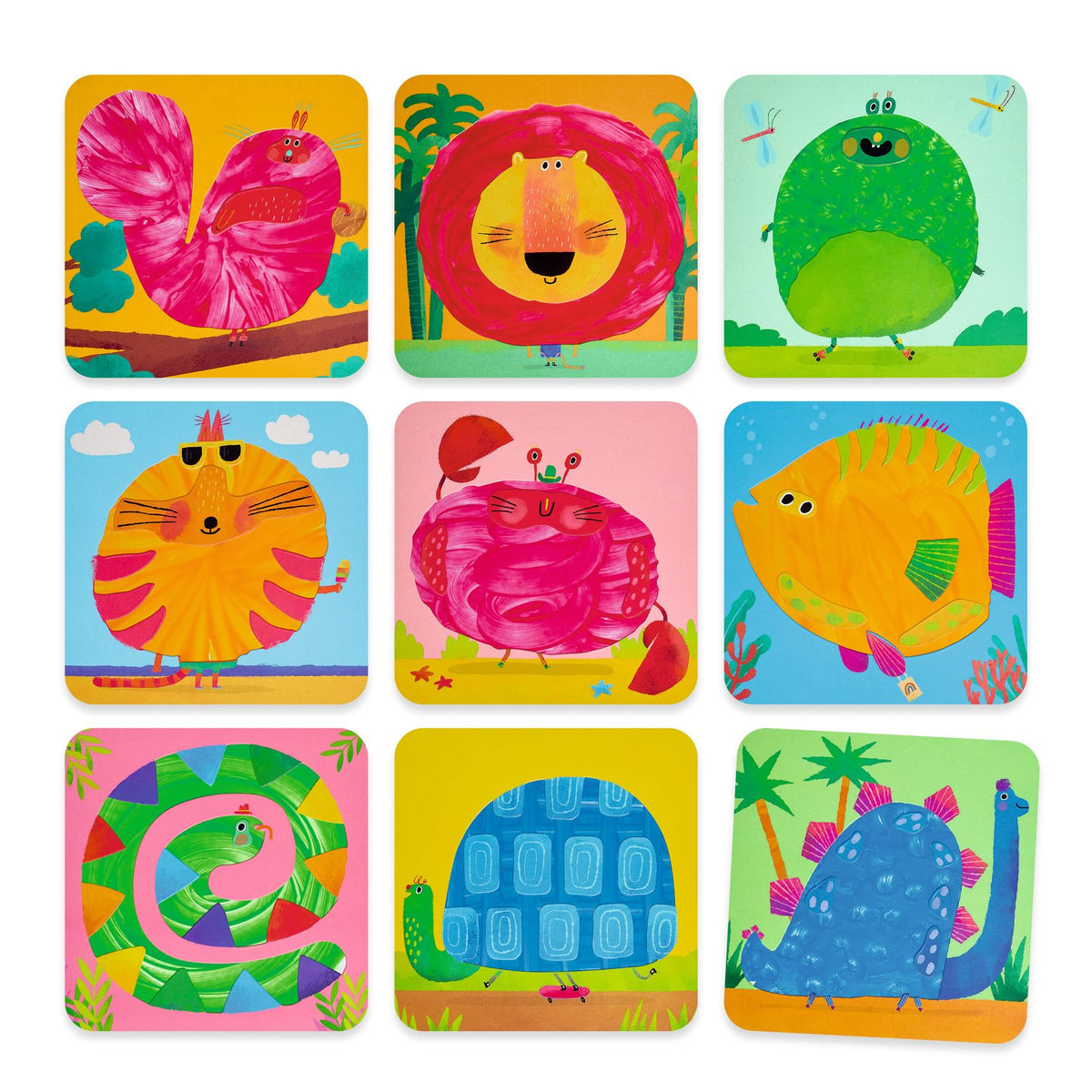 Djeco | Vingerverf & Collage Crazy Animals - DJ00963