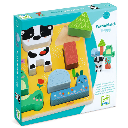 Djeco | puzzel puzz & match happy