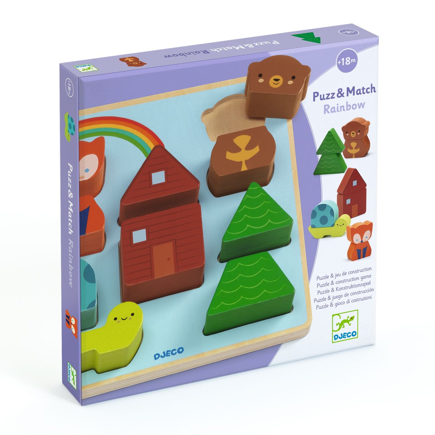 Djeco | puzzel puzz & match rainbow