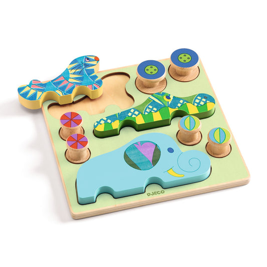 Djeco | puzzel puzz & roll Bariolo