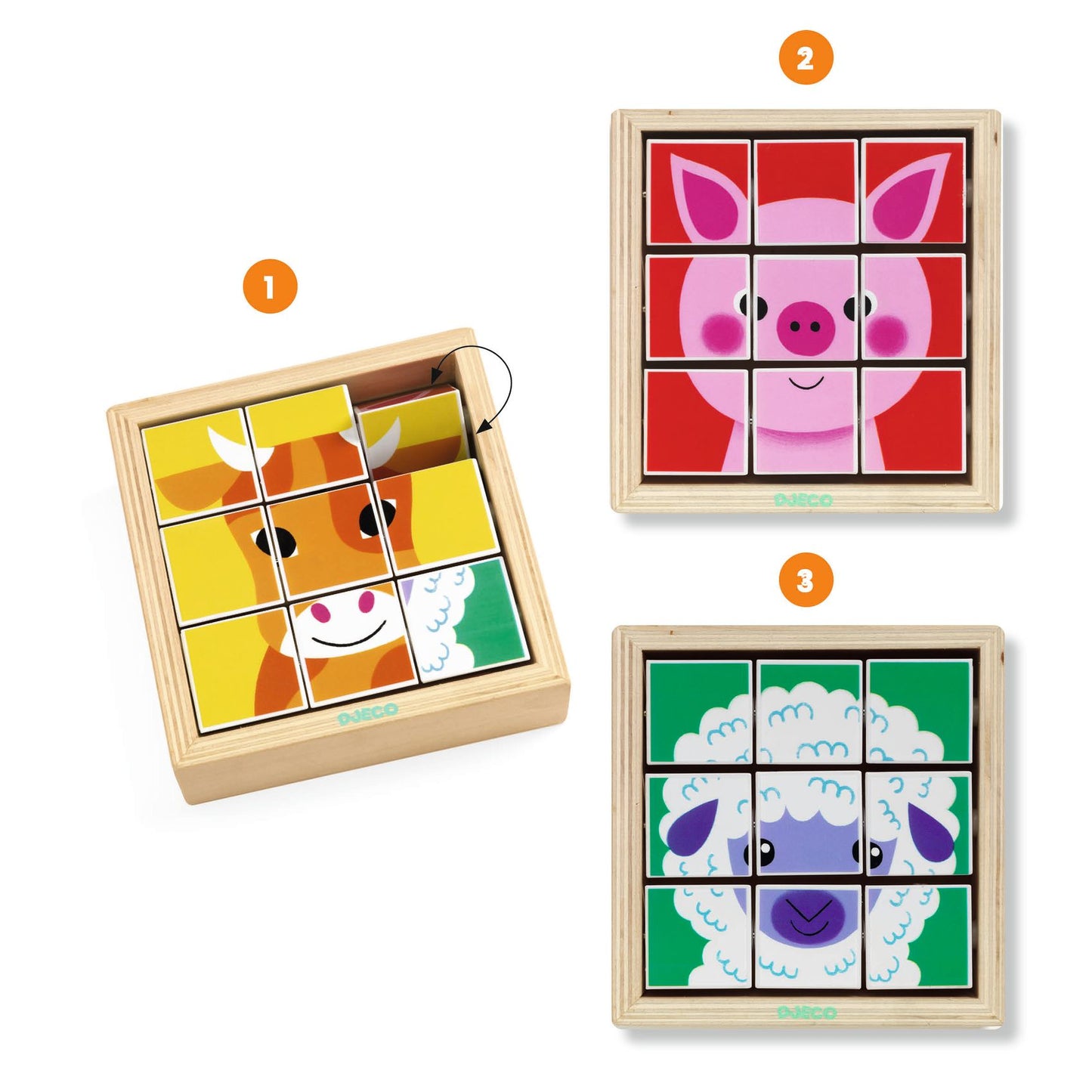 Djeco | draaipuzzel animoroll