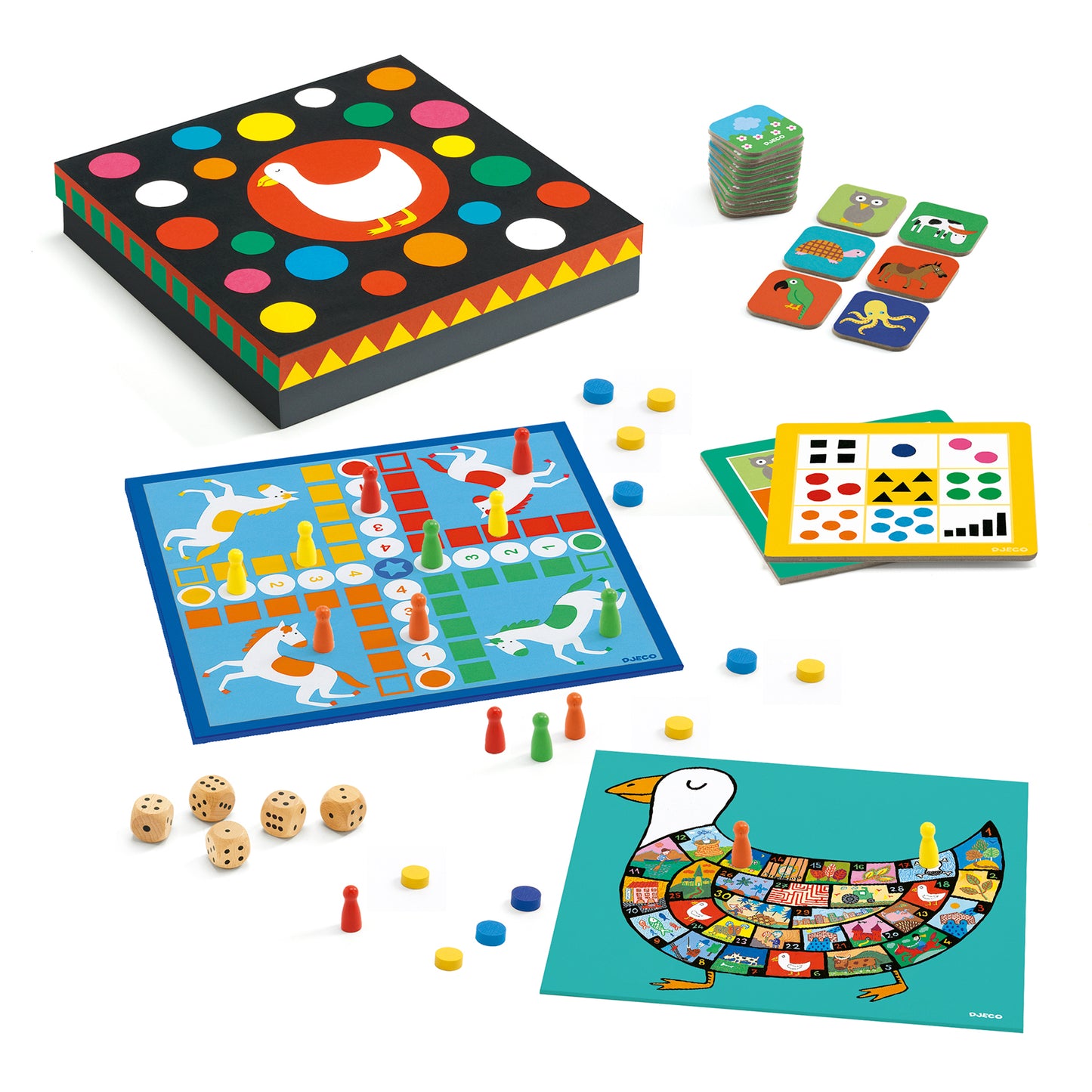 Djeco | classic box 4+ - 12 klassieke bordspellen - DJ05218