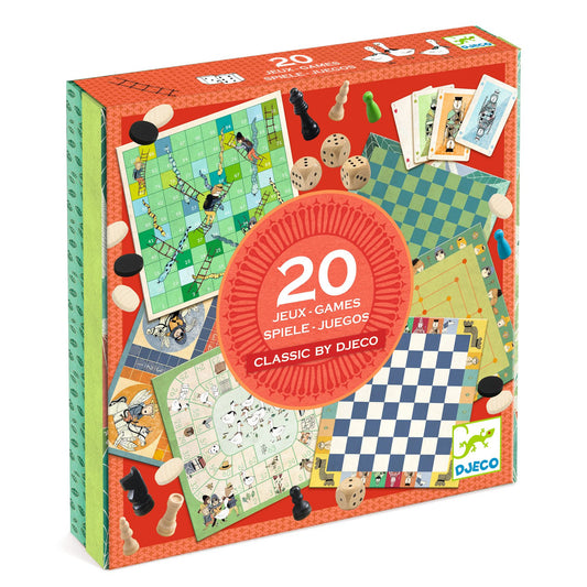 Djeco | classic box 6+ - 20 klassieke bordspellen - DJ05219