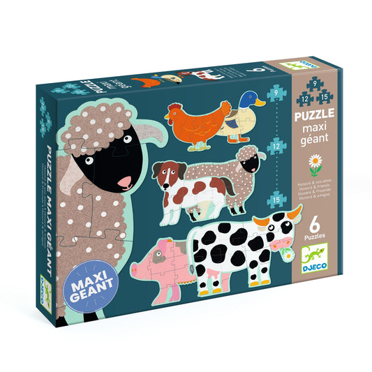 Djeco | puzzel géant honoré and friends