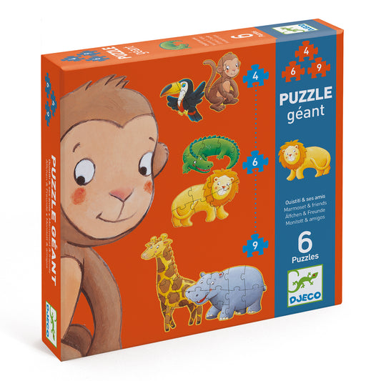 Djeco | puzzel géant marmoset and friends