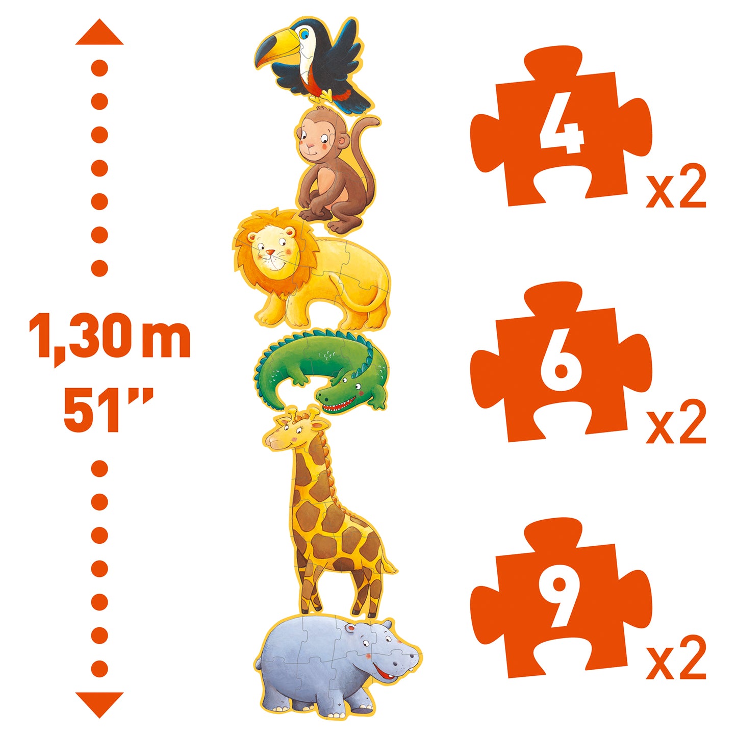 Djeco | puzzel géant marmoset and friends