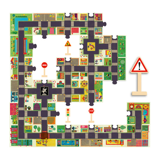 Djeco | Pop to play - de stad reuzenpuzzel - DJ07161