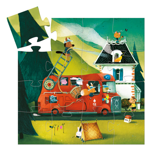 Djeco | puzzel brandweerauto