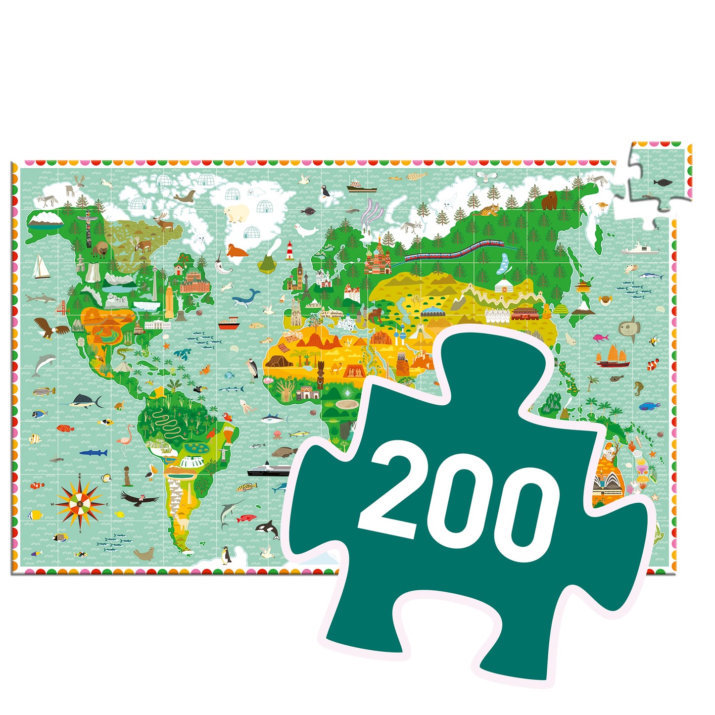 Djeco | puzzel around the world + booklet