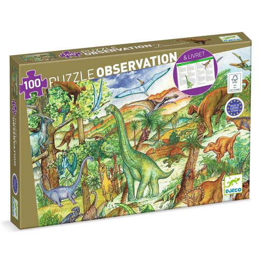 Djeco | puzzel dinosaurs + booklet