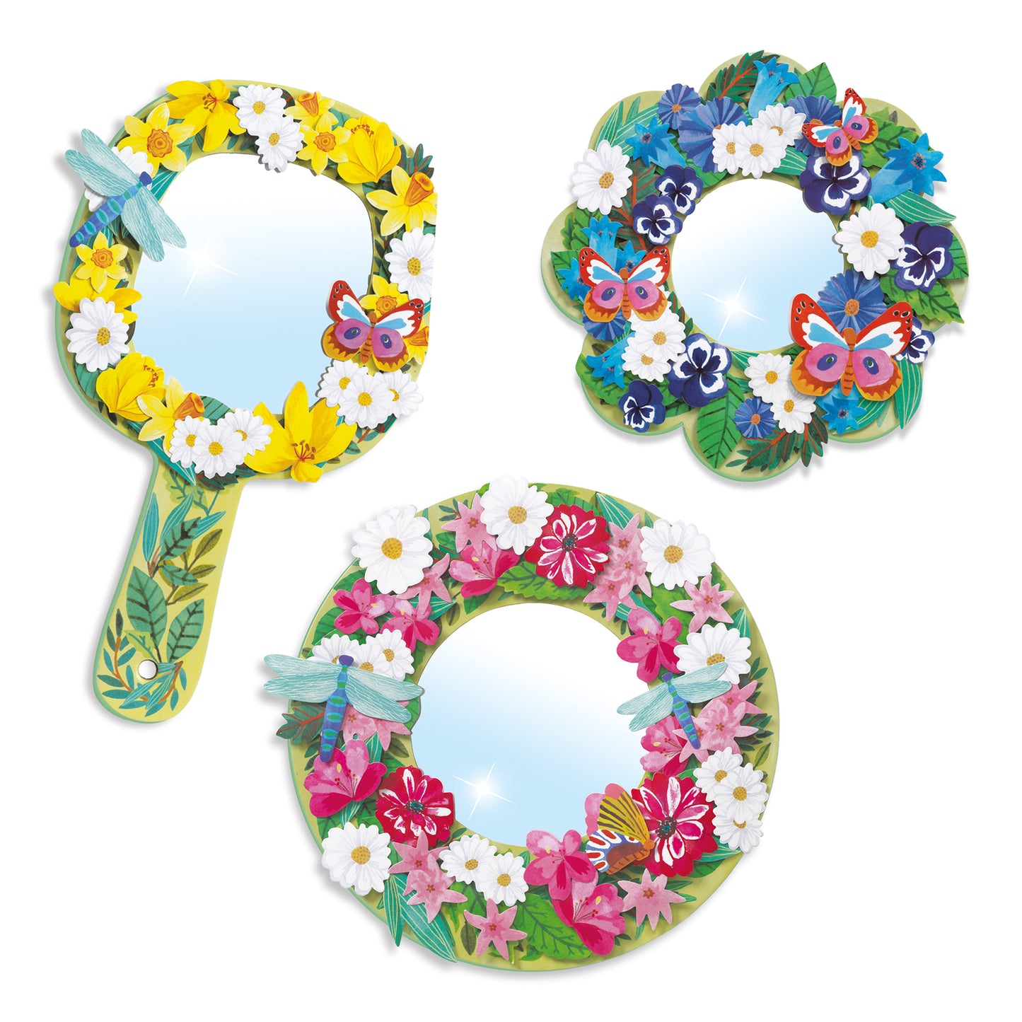 Djeco | Spiegel knutselset- pretty flowers - DJ07908