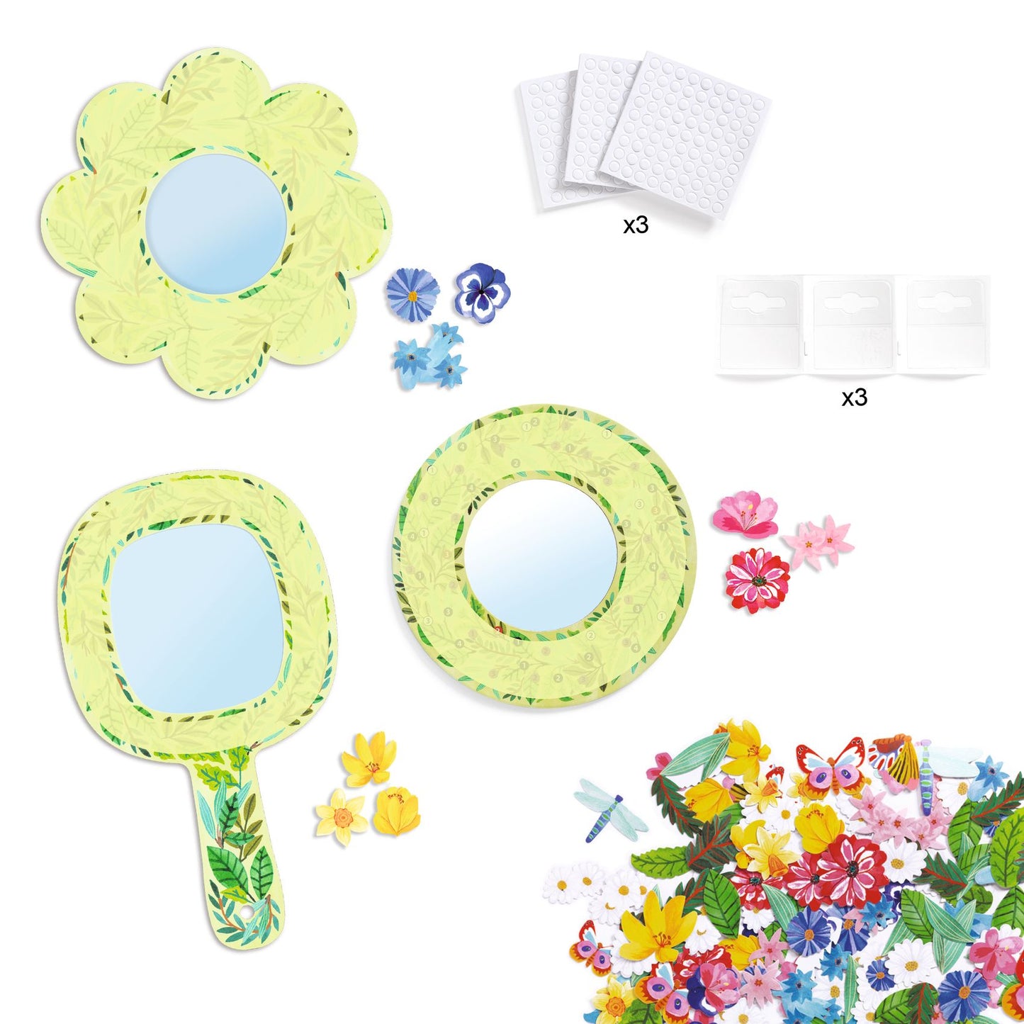 Djeco | Spiegel knutselset- pretty flowers - DJ07908