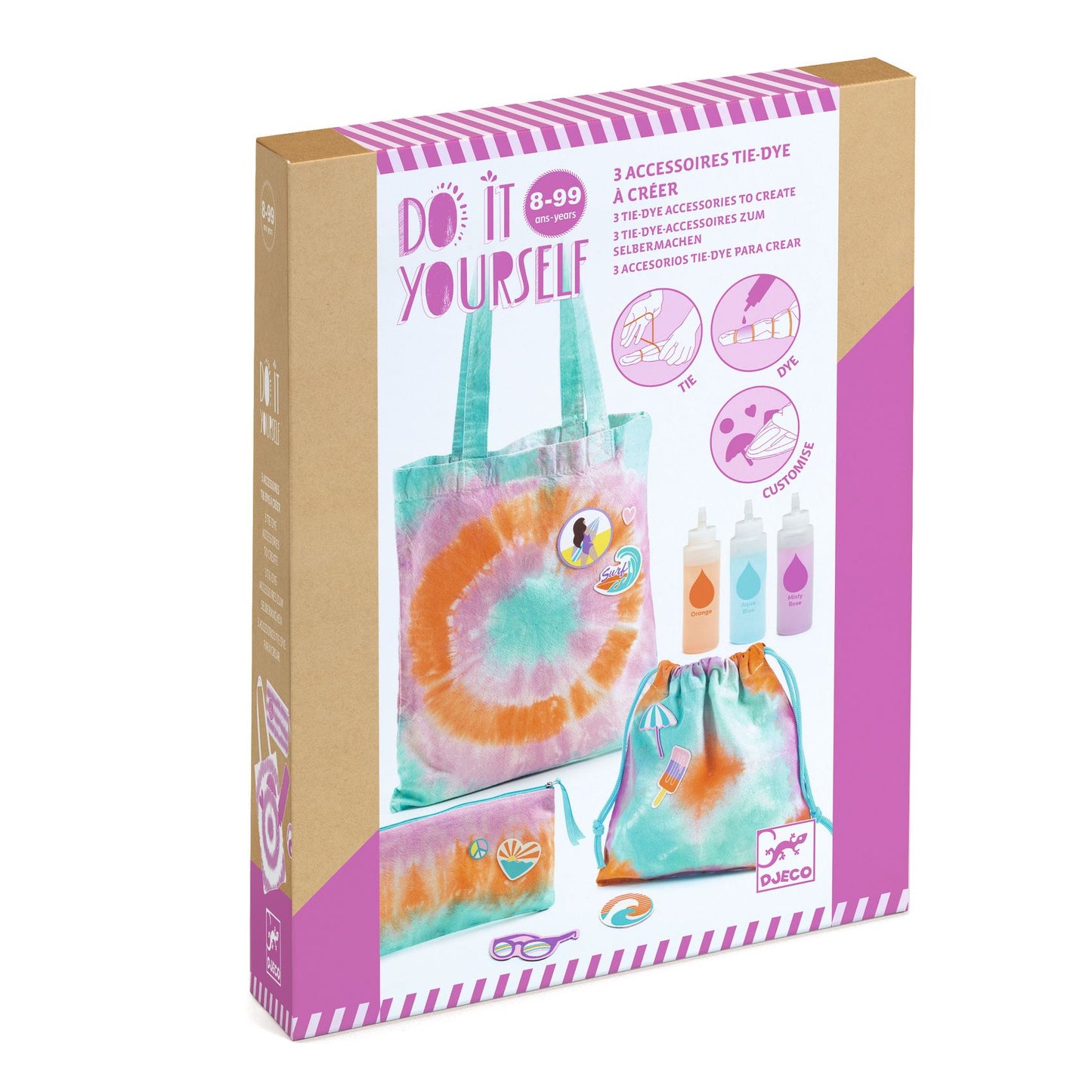Djeco | Tie dye tas en etui maken - Sunshine camp - DJ07942