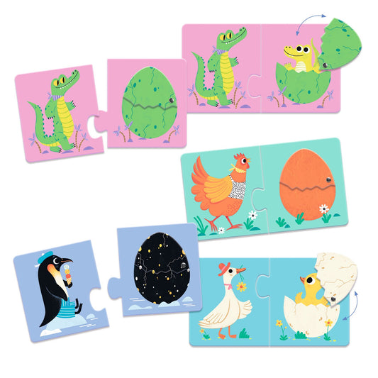 Djeco | Puzzle Duo Funny Eggs - Grappige Eieren - DJ08193