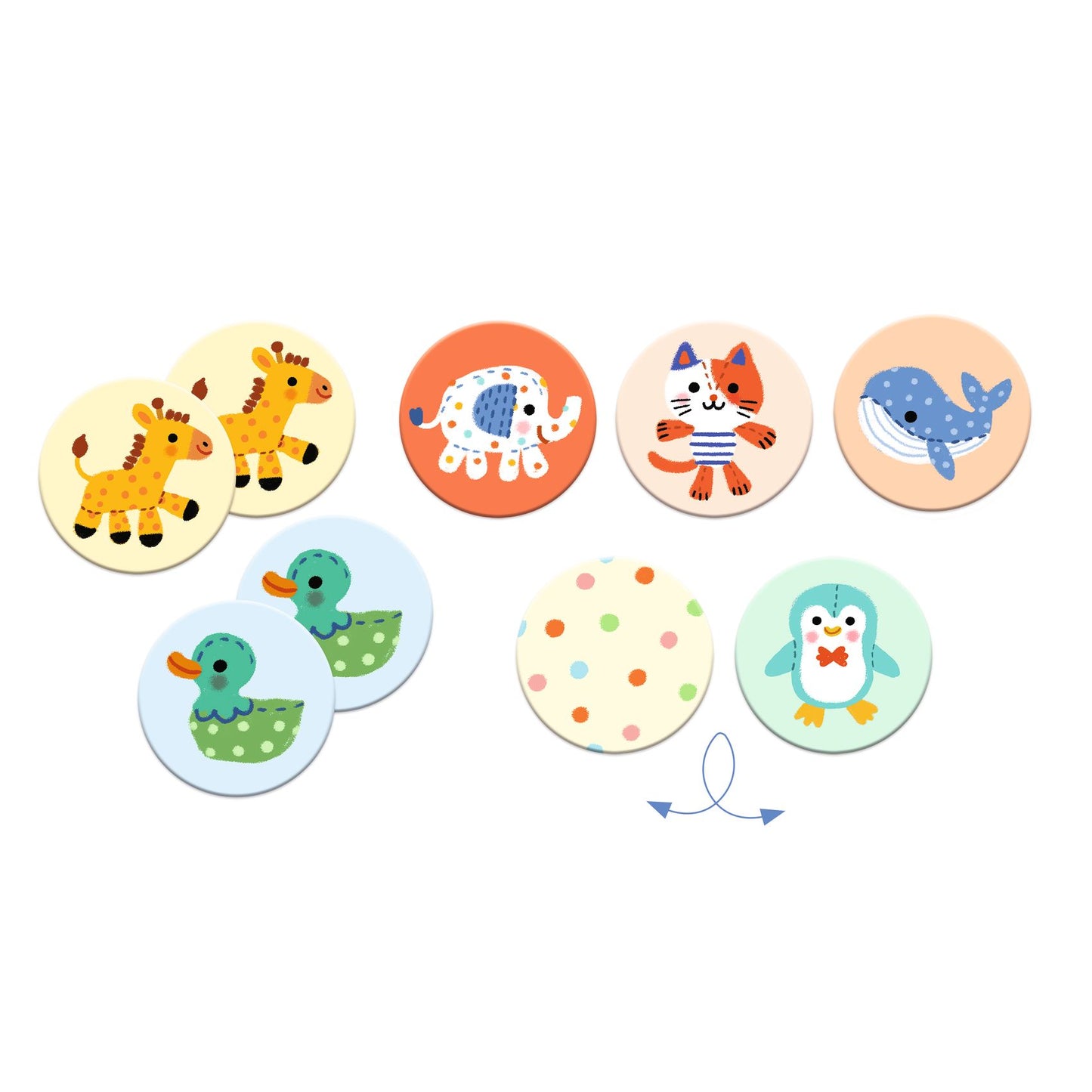 Djeco | memory spel stuffed animals