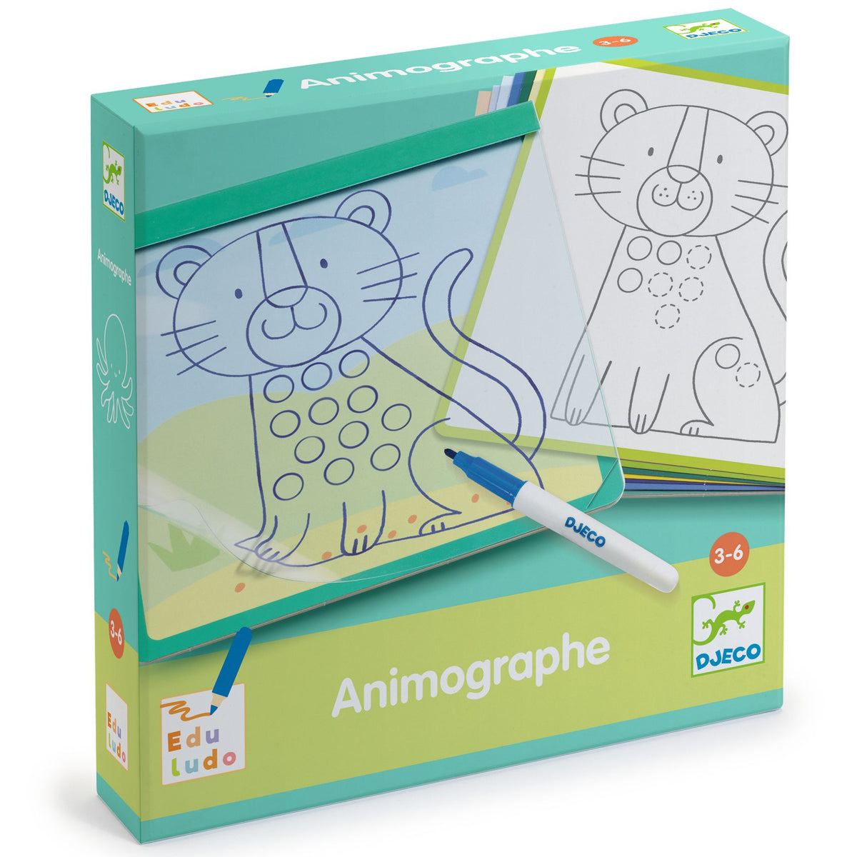Djeco | Eduludo Animographe Uitwisbaar Tekenspel - DJ08278