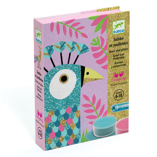 Djeco | Glitter tekeningen - dazzling birds - DJ08663