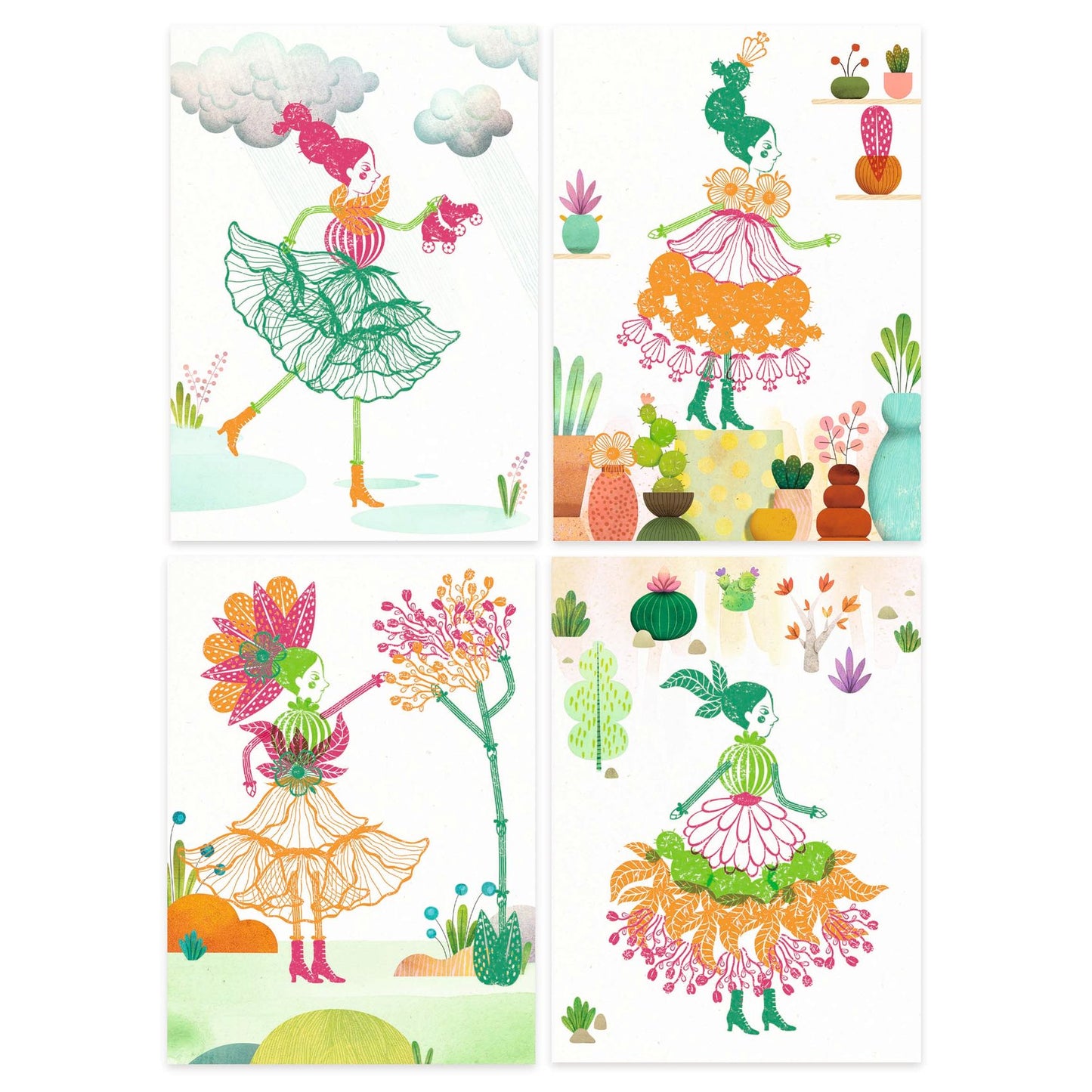 Djeco | Bloemenmeisje - stempelset - DJ08741