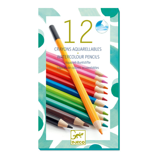 Djeco | Aquarelpotloden - 12 kleuren - DJ08824