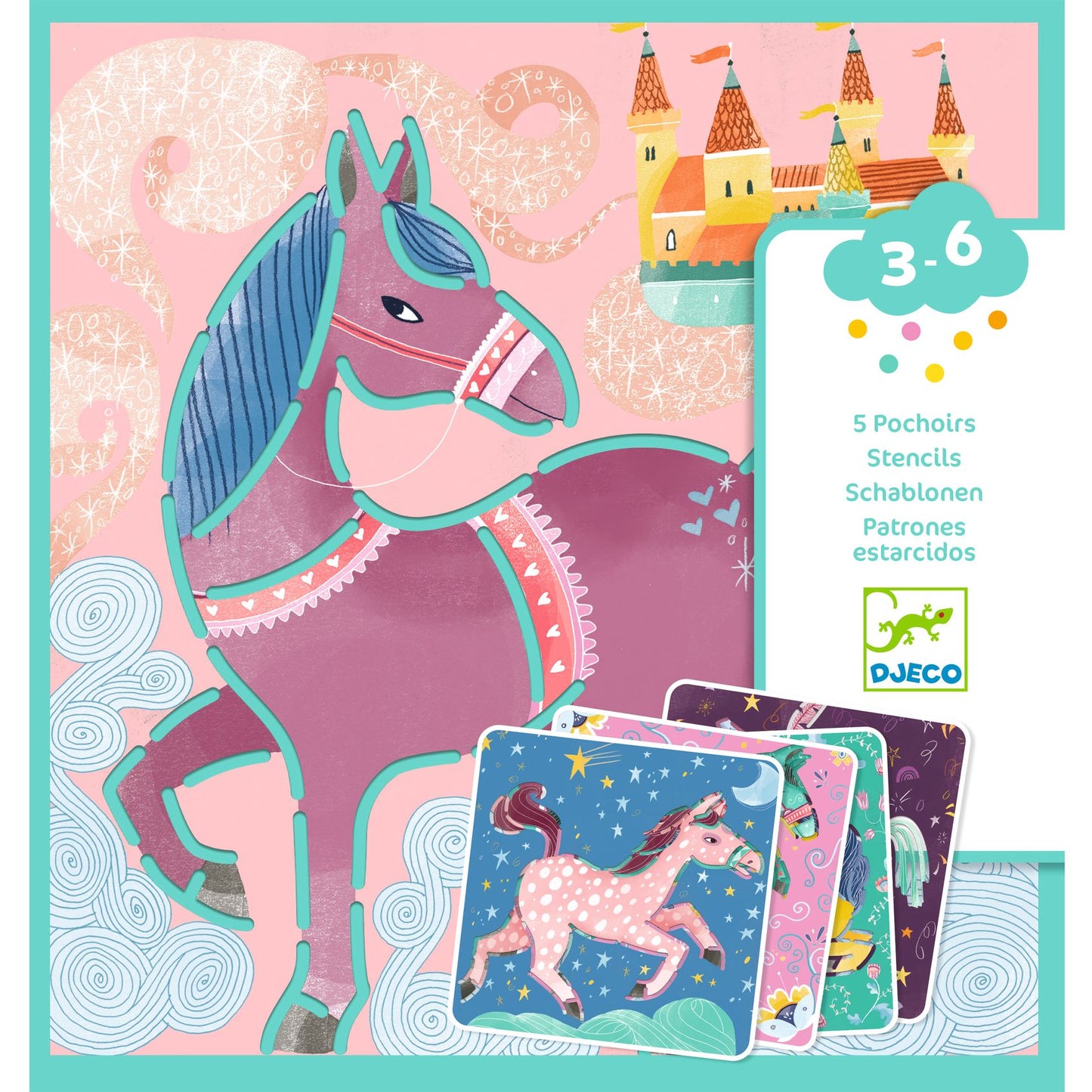 Djeco | Tekensjabloon horses - DJ08915