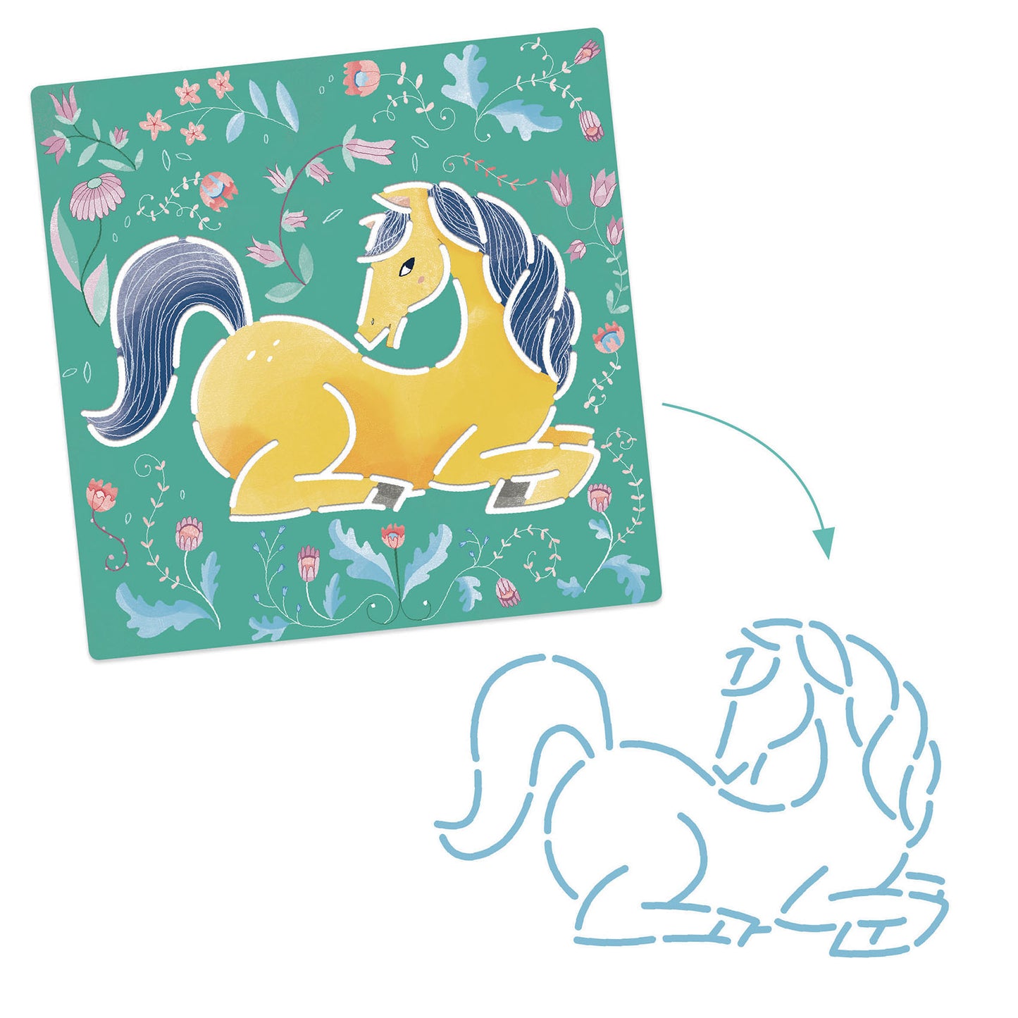 Djeco | Tekensjabloon horses - DJ08915