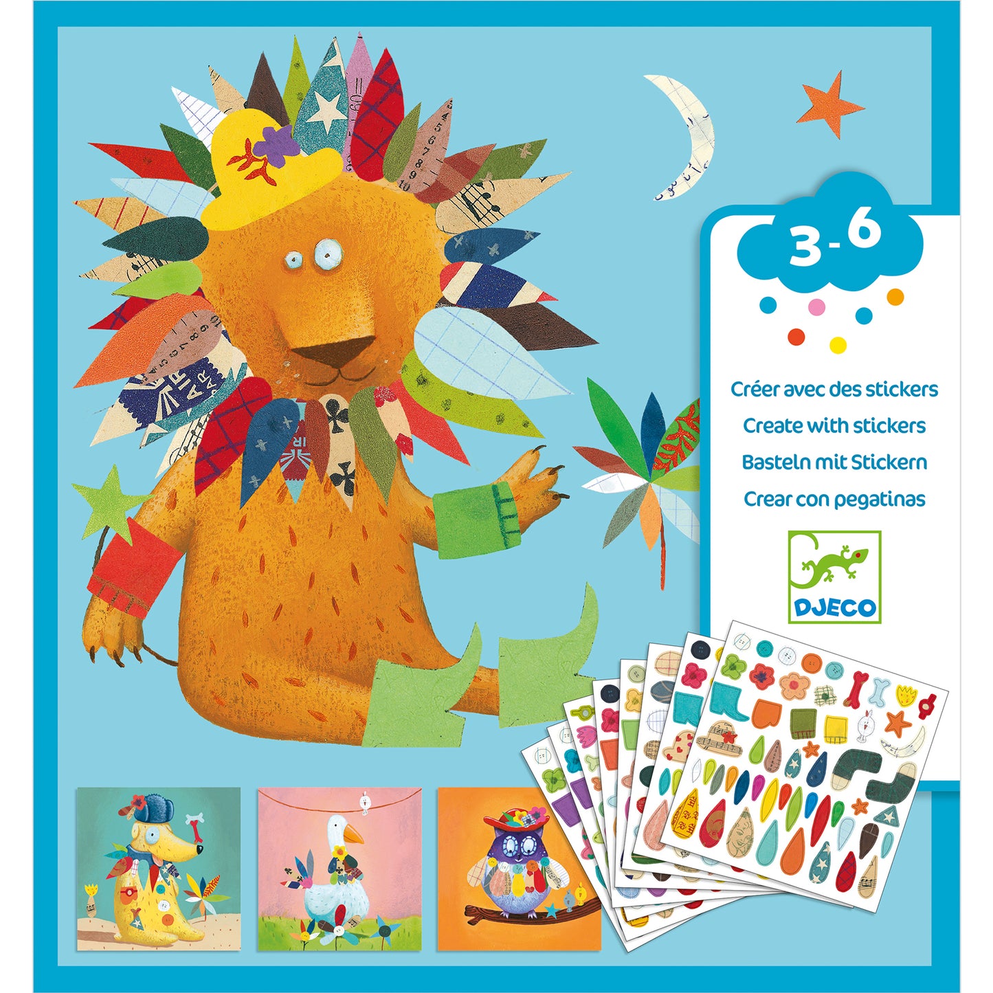 Djeco | Create animals | plakken | collages maken - DJ08932