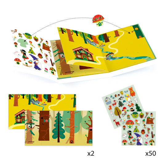 Djeco | Herbruikbare stickers - Het magische bos - DJ08956