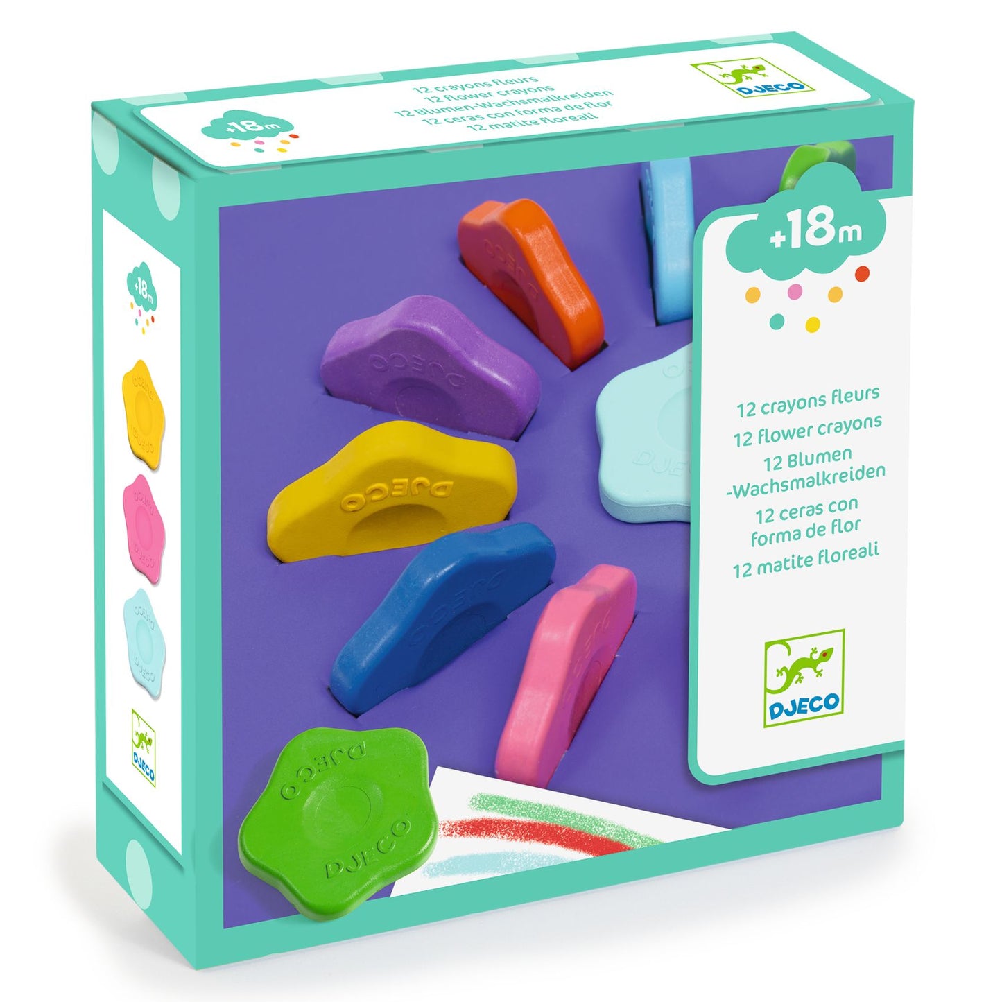 Djeco | 12 bloemen krijtjes - DJ09005