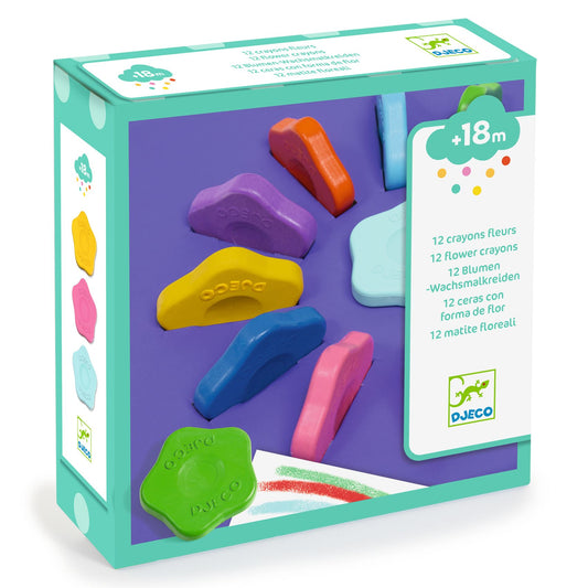 Djeco | 12 bloemen krijtjes - DJ09005