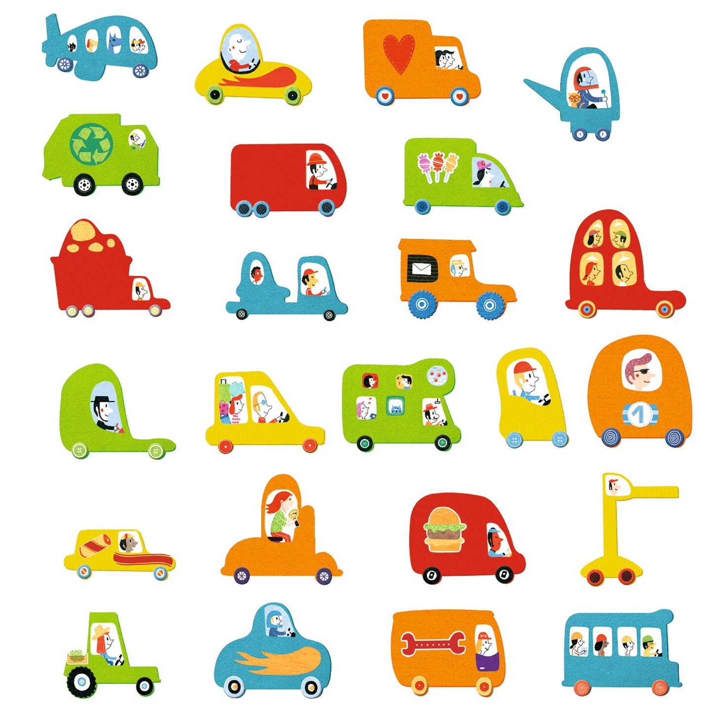 Djeco | I love cars | plakken | collages maken - DJ09051