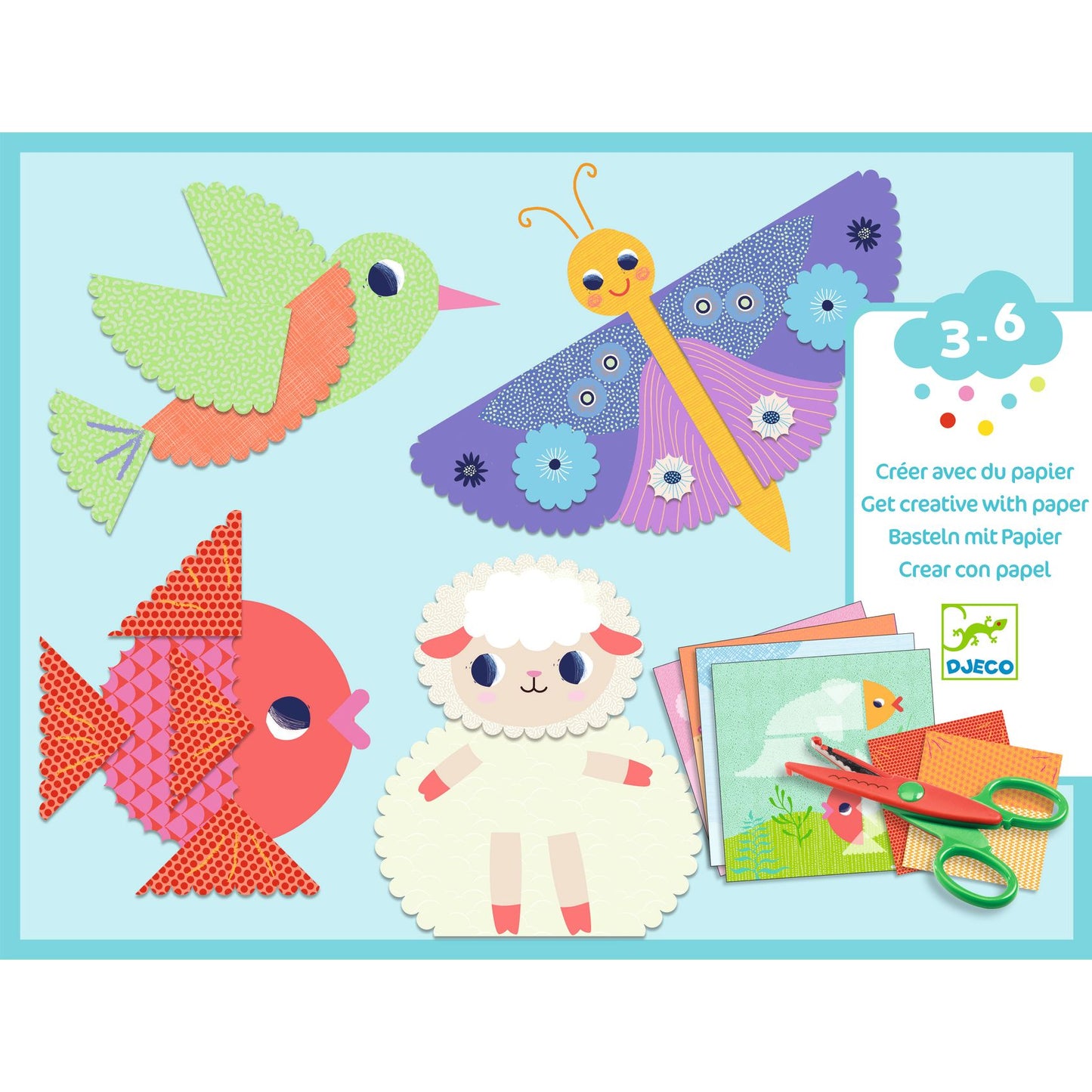 Djeco | Crinkle cutting - knippen en plakken - DJ09057