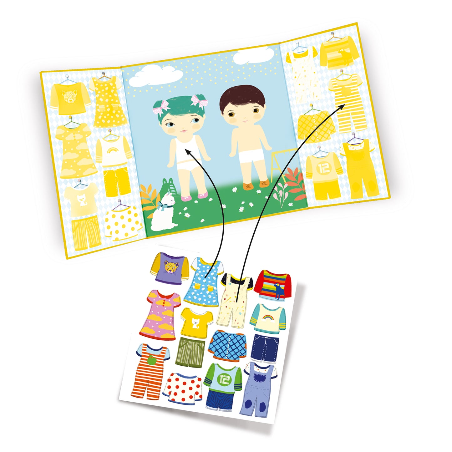 Djeco | Kleding | herbruikbare stickers - DJ09070