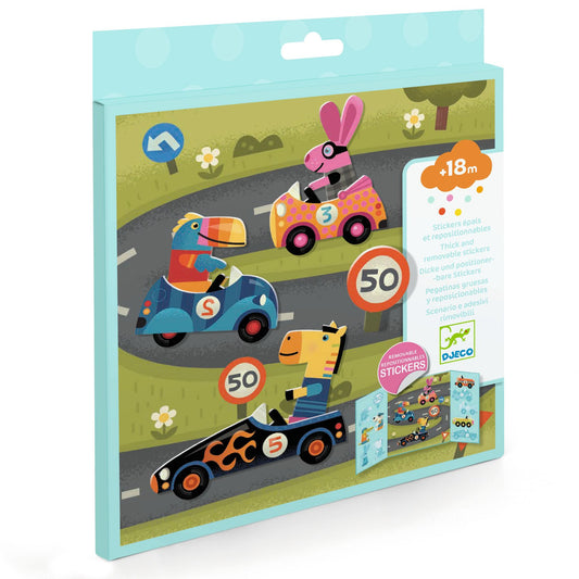 Djeco | Cars | herbruikbare stickers - DJ09073