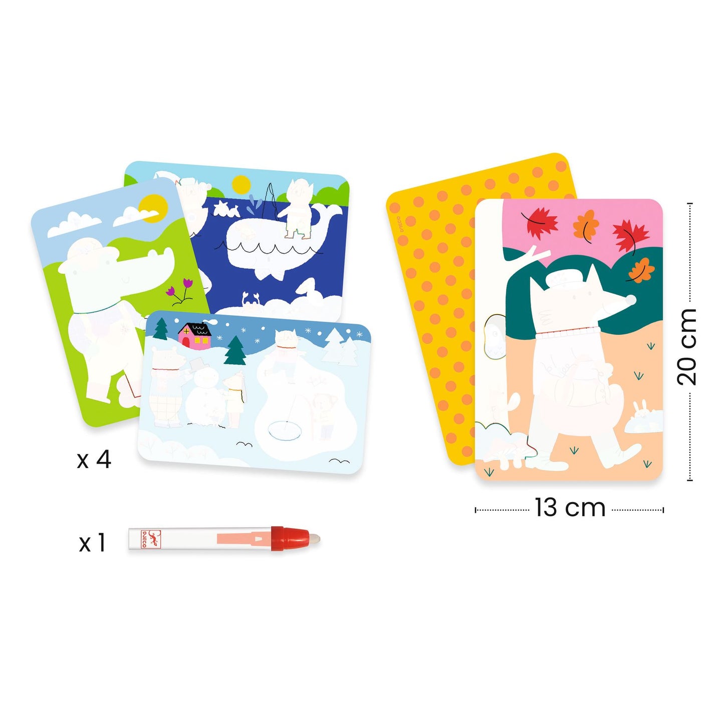 Djeco | 4 seizoenen | kleuren met water - DJ09076