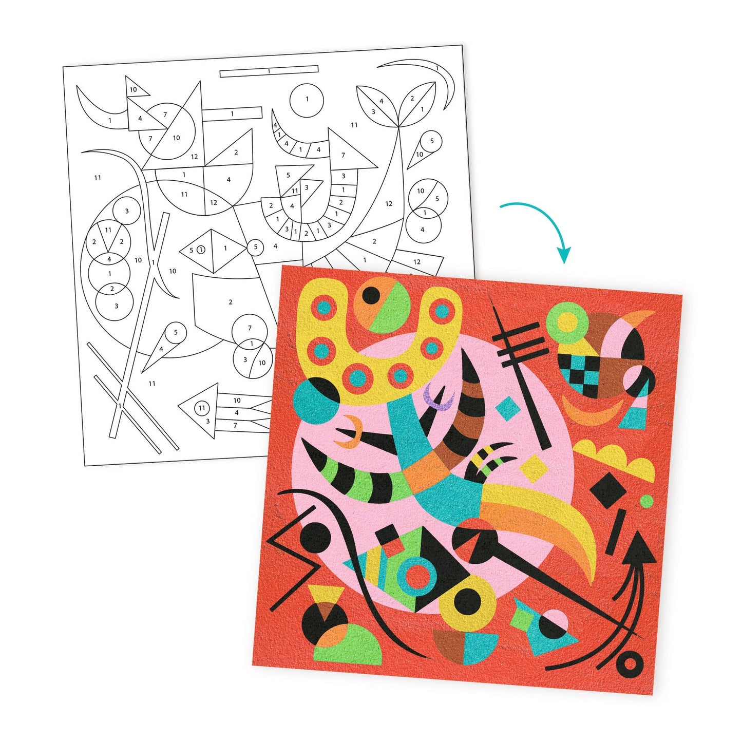 Djeco |  Zand knutselset – Abstract Kandinsky - DJ09382