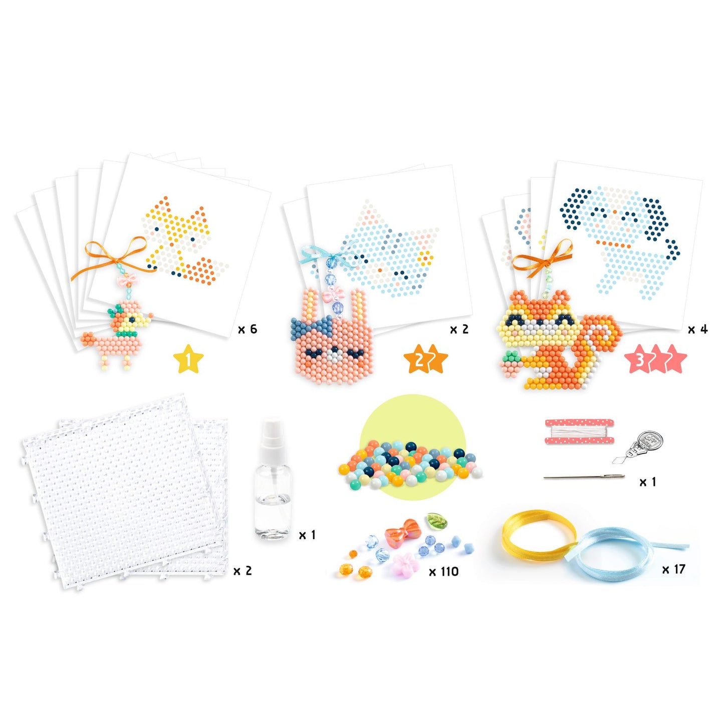 Djeco | Aquabeads waterkralen -  Harige vriendjes - DJ09414