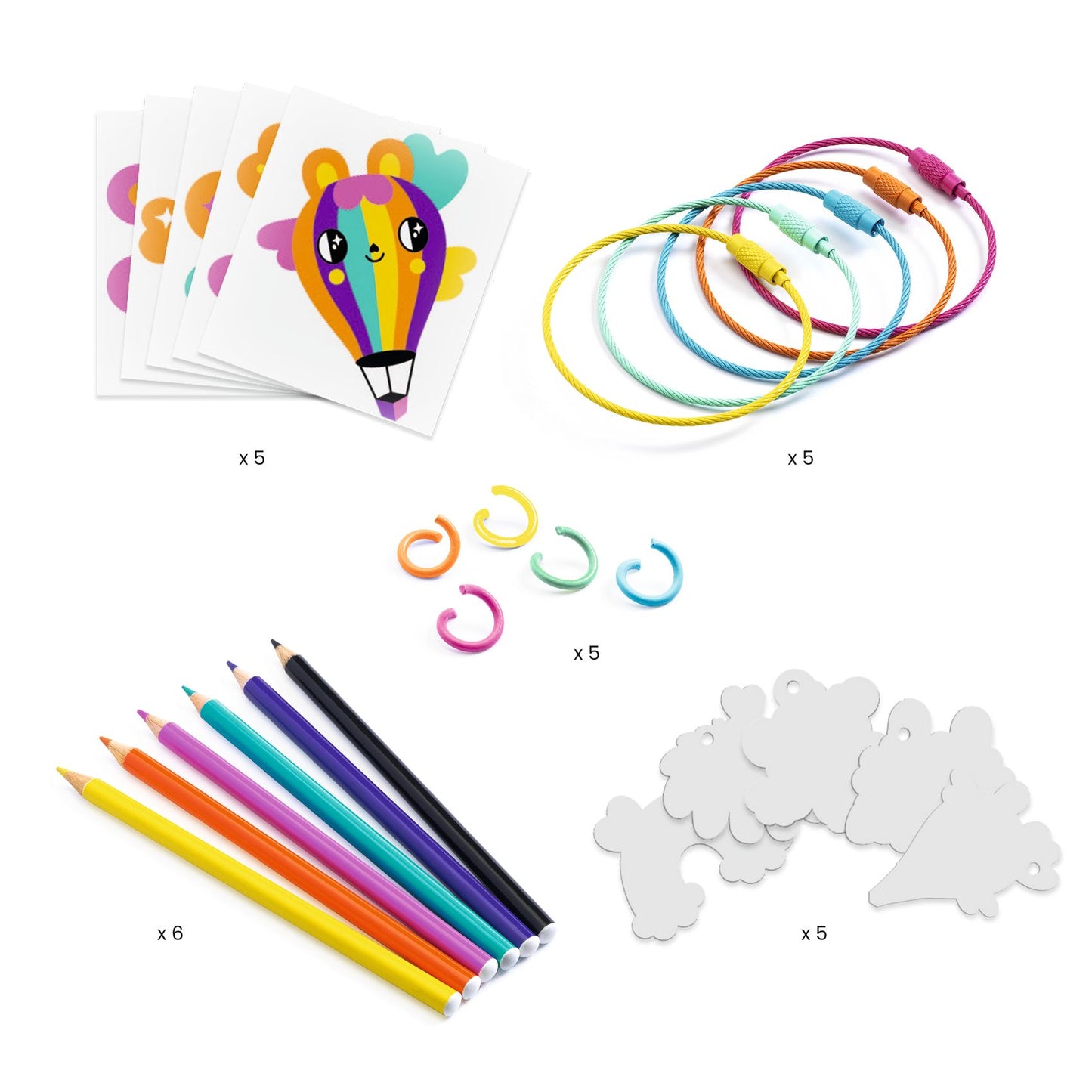 Djeco | Schrink plastic - Kawaii sleutelhangers - DJ09487