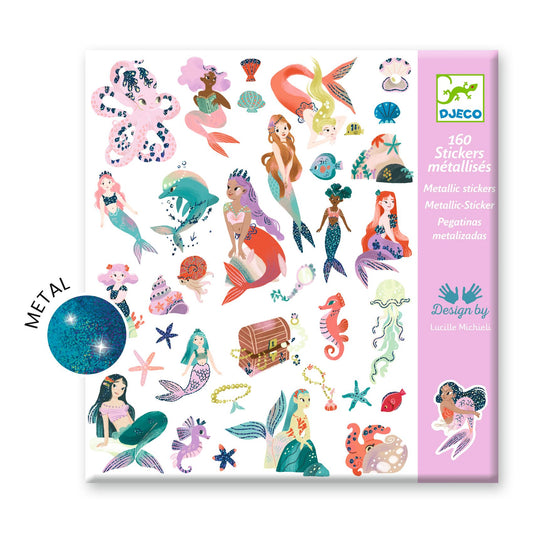 Djeco | Stickers metallic - Glinsterende zeemeerminnen - DJ09553