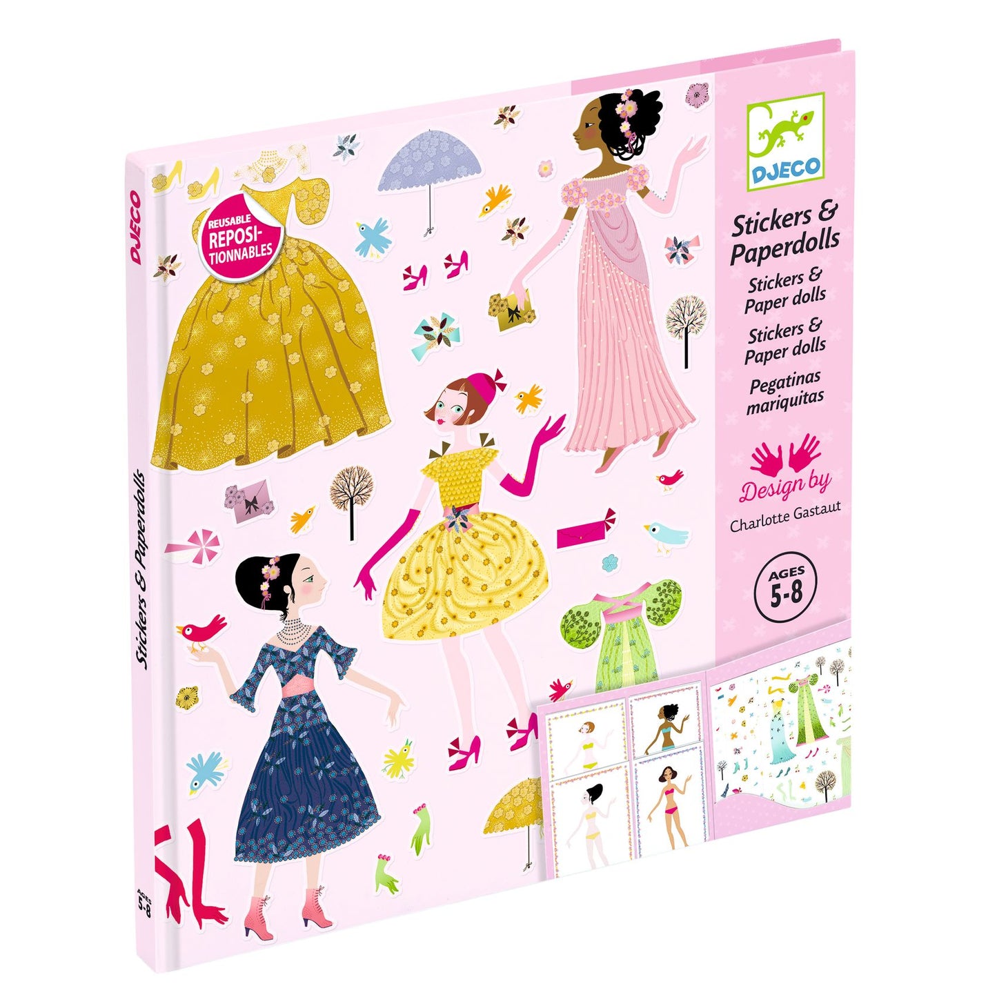 Djeco | Herbruikbaar stickerboek - jurken - DJ09690