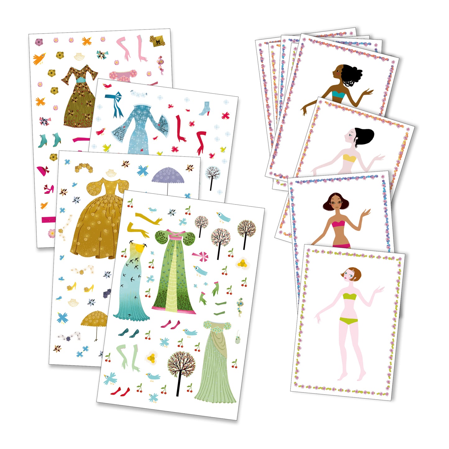 Djeco | Herbruikbaar stickerboek - jurken - DJ09690