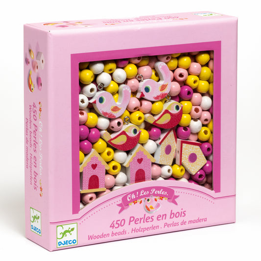 Djeco | Houten kralen set - vogels - DJ09809